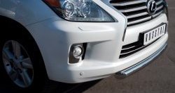 16 749 р. Одинарная защита переднего бампера диаметром 76 мм SLITKOFF  Lexus LX570  J200 (2012-2015) 1-ый рестайлинг  с доставкой в г. Пермь. Увеличить фотографию 2