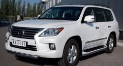 16 749 р. Одинарная защита переднего бампера диаметром 76 мм SLITKOFF  Lexus LX570  J200 (2012-2015) 1-ый рестайлинг  с доставкой в г. Пермь. Увеличить фотографию 4