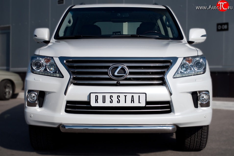 16 749 р. Одинарная защита переднего бампера диаметром 76 мм SLITKOFF  Lexus LX570  J200 (2012-2015) 1-ый рестайлинг  с доставкой в г. Пермь