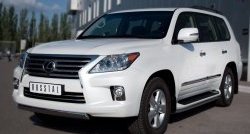 12 999 р. Защита переднего бампера (Ø75х42 мм, нержавейка) Russtal Lexus LX570 J200 1-ый рестайлинг (2012-2015)  с доставкой в г. Пермь. Увеличить фотографию 4