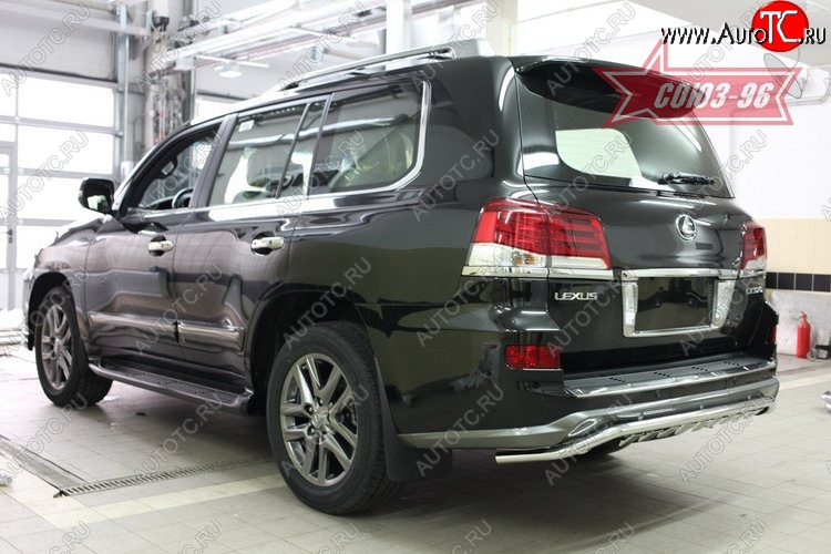 27 629 р. Защита заднего бампера с элементами из профиля Sport Souz-96 (d42)  Lexus LX570  J200 (2012-2015) 1-ый рестайлинг  с доставкой в г. Пермь