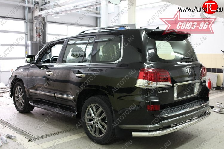 5 849 р. Защита заднего бампера Sport Souz-96 (d76) Lexus LX570 J200 1-ый рестайлинг (2012-2015)  с доставкой в г. Пермь