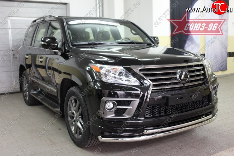 29 474 р. Защита переднего бампера одинарная Sport Souz-96 (d60/42)  Lexus LX570  J200 (2012-2015) 1-ый рестайлинг  с доставкой в г. Пермь