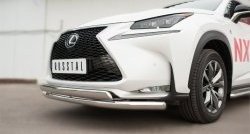 19 899 р. Защита переднего бампера (2 трубыØ75х42 и 63 мм, нержавейка) SLITKOFF Lexus NX200T Z10 (2014-2017)  с доставкой в г. Пермь. Увеличить фотографию 2