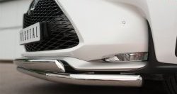 19 899 р. Защита переднего бампера (2 трубыØ75х42 и 63 мм, нержавейка) SLITKOFF Lexus NX200T Z10 (2014-2017)  с доставкой в г. Пермь. Увеличить фотографию 3