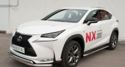 19 899 р. Защита переднего бампера (2 трубыØ75х42 и 63 мм, нержавейка) SLITKOFF Lexus NX200T Z10 (2014-2017)  с доставкой в г. Пермь. Увеличить фотографию 4