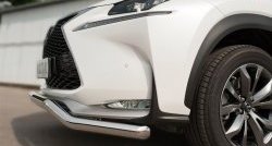 15 999 р. Защита переднего бампера (Ø63 мм волна, нержавейка, F-SPORT) SLITKOFF Lexus NX200T Z10 (2014-2017)  с доставкой в г. Пермь. Увеличить фотографию 3