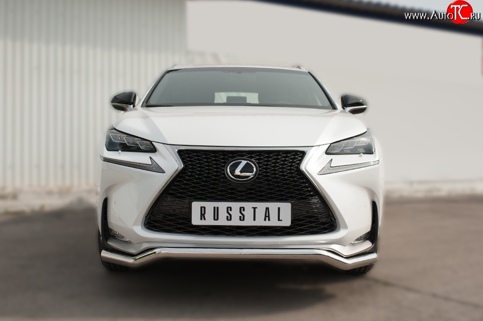 15 999 р. Защита переднего бампера (Ø63 мм волна, нержавейка, F-SPORT) SLITKOFF Lexus NX200T Z10 (2014-2017)  с доставкой в г. Пермь