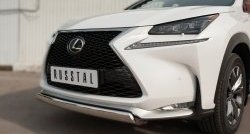11 599 р. Защита переднего бампера (Ø75х42 мм, нержавейка, F-SPORT) Russtal Lexus NX200T Z10 (2014-2017)  с доставкой в г. Пермь. Увеличить фотографию 2