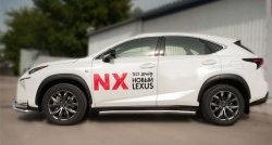 19 999 р. Защита порогов из круглой трубы диаметром 63 мм F SPORT SLITKOFF Lexus NX200T Z10 (2014-2017)  с доставкой в г. Пермь. Увеличить фотографию 3