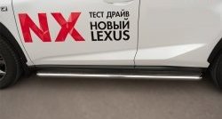 77 999 р. Широкая защита порогов F SPORT Russtal Lexus NX200T Z10 (2014-2017) (Текстура поверхности листа №1)  с доставкой в г. Пермь. Увеличить фотографию 3