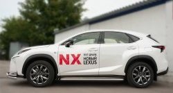 77 999 р. Широкая защита порогов F SPORT Russtal Lexus NX200T Z10 (2014-2017) (Текстура поверхности листа №1)  с доставкой в г. Пермь. Увеличить фотографию 4