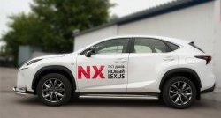 77 999 р. Широкая защита порогов F SPORT Russtal Lexus NX200T Z10 (2014-2017) (Текстура поверхности листа №1)  с доставкой в г. Пермь. Увеличить фотографию 6