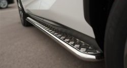 77 999 р. Широкая защита порогов F SPORT Russtal Lexus NX200T Z10 (2014-2017) (Текстура поверхности листа №1)  с доставкой в г. Пермь. Увеличить фотографию 8