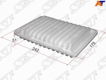 Фильтр воздушный двигателя SAT Lexus NX200  Z10 (2014-2021), Lexus NX200T  Z10 (2014-2017), Lexus NX300h  Z10 (2014-2017), Toyota Corolla  E150 (2006-2013), Toyota Harrier  XU60 (2013-2020), Toyota Ist  XP110 (2007-2016), Toyota Ractis (2010-2016), Toyota RAV4 ( XA30,  XA305,  XA40) (2003-2019), Toyota Vitz  XP90 (2005-2010), Toyota Yaris ( XP90,  XP130) (2005-2014)