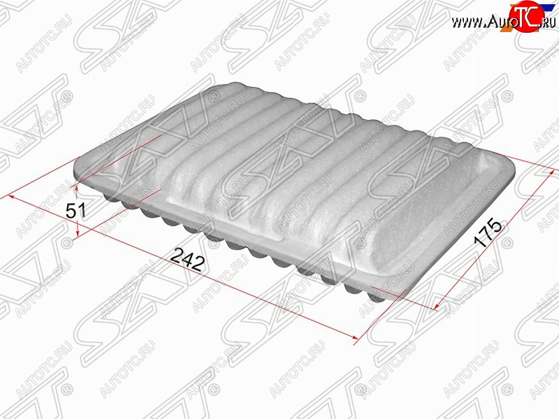267 р. Фильтр воздушный двигателя SAT  Lexus NX200  Z10 (2014-2021), Lexus NX200T  Z10 (2014-2017), Lexus NX300h  Z10 (2014-2017), Toyota Corolla  E150 (2006-2013), Toyota Harrier  XU60 (2013-2020), Toyota Ist  XP110 (2007-2016), Toyota Ractis (2010-2016), Toyota RAV4 ( XA30,  XA305,  XA40) (2003-2019), Toyota Vitz  XP90 (2005-2010), Toyota Yaris ( XP90,  XP130) (2005-2014)  с доставкой в г. Пермь
