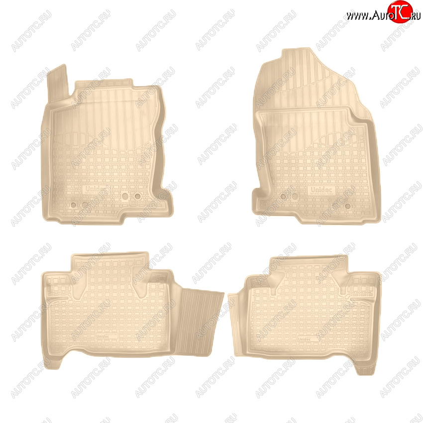3 399 р. Коврики салона Norplast Unidec  Lexus NX200  Z10 - NX300h  Z10 (Цвет: бежевый)  с доставкой в г. Пермь