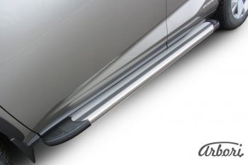 Порожки для ног Arbori Luxe Silver Lexus NX300h  Z10 (2014-2017) дорестайлинг