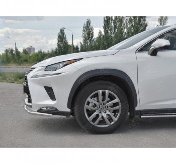 15 849 р. Защита переднего бампера (Ø42 мм, нержавейка) SLITKOFF Lexus NX300h Z10 дорестайлинг (2014-2017)  с доставкой в г. Пермь. Увеличить фотографию 2