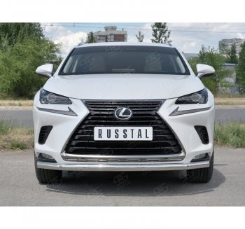 17 849 р. Защита переднего бампера (Ø63 мм, нержавейка) SLITKOFF  Lexus NX300h  Z10 (2014-2017) дорестайлинг  с доставкой в г. Пермь. Увеличить фотографию 4