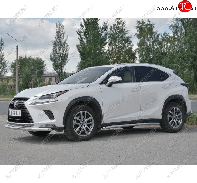 17 849 р. Защита переднего бампера (Ø63 мм, нержавейка) SLITKOFF  Lexus NX300h  Z10 (2014-2017) дорестайлинг  с доставкой в г. Пермь