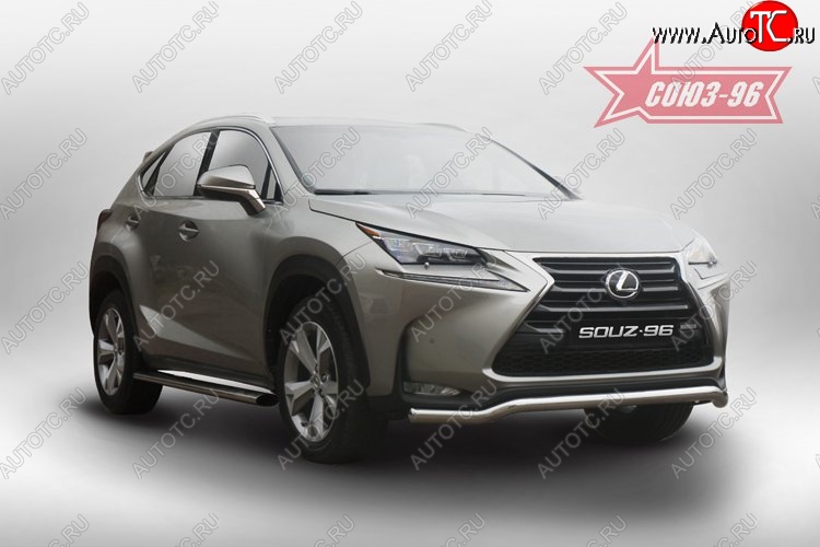18 764 р. Защита переднего бампера одинарная Souz-96 Premium (d60) Lexus NX200 Z10 дорестайлинг (2014-2017)  с доставкой в г. Пермь