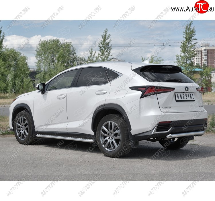 17 899 р. Защита заднего бампера (Ø63 мм, нержавейка) SLITKOFF  Lexus NX300h  Z10 (2014-2017) дорестайлинг  с доставкой в г. Пермь