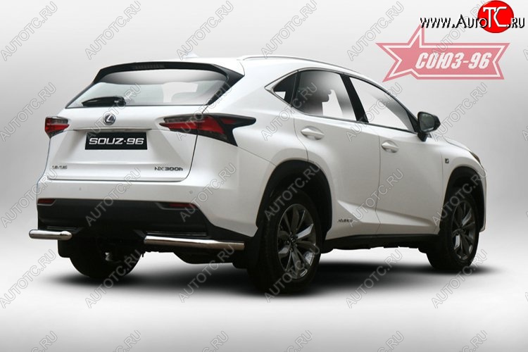 11 519 р. Защита заднего бампера из двух боковых уголков (d60) Souz-96 Lexus NX300h Z10 дорестайлинг (2014-2017)  с доставкой в г. Пермь