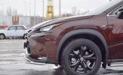 16 999 р. Защита переднего бампера (2 трубыØ42 мм, нержавейка) SLITKOFF Lexus NX200 Z10 дорестайлинг (2014-2017)  с доставкой в г. Пермь. Увеличить фотографию 3
