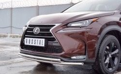16 999 р. Защита переднего бампера (2 трубыØ42 мм, нержавейка) SLITKOFF Lexus NX200 Z10 дорестайлинг (2014-2017)  с доставкой в г. Пермь. Увеличить фотографию 4