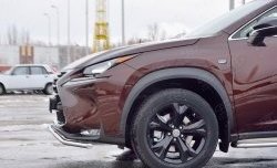 14 999 р. Защита переднего бампера (Ø42 мм, волна, нержавейка) SLITKOFF Lexus NX200 Z10 дорестайлинг (2014-2017)  с доставкой в г. Пермь. Увеличить фотографию 3