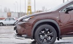 18 799 р. Защита переднего бампера (2 трубыØ63 и 42 мм, нержавейка) SLITKOFF Lexus NX200 Z10 дорестайлинг (2014-2017)  с доставкой в г. Пермь. Увеличить фотографию 3