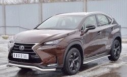16 949 р. Защита переднего бампера (Ø63 мм волна, нержавейка) SLITKOFF Lexus NX200 Z10 дорестайлинг (2014-2017)  с доставкой в г. Пермь. Увеличить фотографию 2