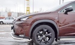 16 949 р. Защита переднего бампера (Ø63 мм волна, нержавейка) SLITKOFF Lexus NX200 Z10 дорестайлинг (2014-2017)  с доставкой в г. Пермь. Увеличить фотографию 3