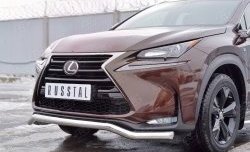 16 949 р. Защита переднего бампера (Ø63 мм волна, нержавейка) SLITKOFF Lexus NX200 Z10 дорестайлинг (2014-2017)  с доставкой в г. Пермь. Увеличить фотографию 4