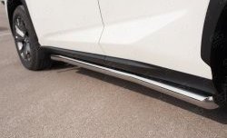 21 599 р. Защита порогов из круглой трубы диаметром 63 мм SLITKOFF Lexus NX200 Z10 дорестайлинг (2014-2017)  с доставкой в г. Пермь. Увеличить фотографию 4