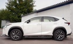 16 649 р. Защита порогов из овальной трубы диаметром 75x42 мм с проступью Russtal Lexus NX200 Z10 дорестайлинг (2014-2017)  с доставкой в г. Пермь. Увеличить фотографию 2
