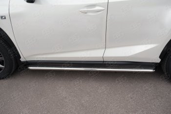 35 549 р. Широкая защита порогов с трубой диаметром 42 мм SLITKOFF v3 Lexus NX200 Z10 дорестайлинг (2014-2017)  с доставкой в г. Пермь. Увеличить фотографию 3