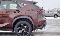 14 549 р. Защита заднего бампера (Ø42 мм уголки, нержавейка) SLITKOFF Lexus NX200 Z10 дорестайлинг (2014-2017)  с доставкой в г. Пермь. Увеличить фотографию 4