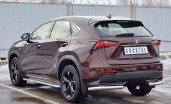 16 899 р. Защита заднего бампера (Ø63 мм уголки, нержавейка) SLITKOFF Lexus NX200 Z10 дорестайлинг (2014-2017)  с доставкой в г. Пермь. Увеличить фотографию 2