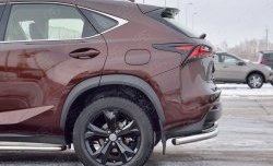 16 899 р. Защита заднего бампера (Ø63 мм уголки, нержавейка) SLITKOFF Lexus NX200 Z10 дорестайлинг (2014-2017)  с доставкой в г. Пермь. Увеличить фотографию 3