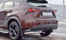 16 899 р. Защита заднего бампера (Ø63 мм уголки, нержавейка) SLITKOFF Lexus NX200 Z10 дорестайлинг (2014-2017)  с доставкой в г. Пермь. Увеличить фотографию 4