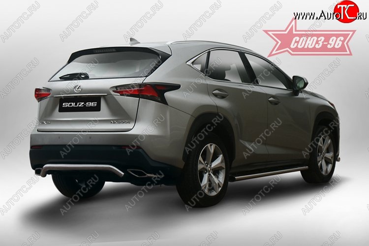 13 679 р. Защита заднего бампера (F-Sport) Souz-96 (d60) Lexus NX200 Z10 дорестайлинг (2014-2017)  с доставкой в г. Пермь