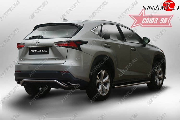 13 319 р. Узкая защита заднего бампера d42 Souz-96 Lexus NX200 Z10 дорестайлинг (2014-2017)  с доставкой в г. Пермь