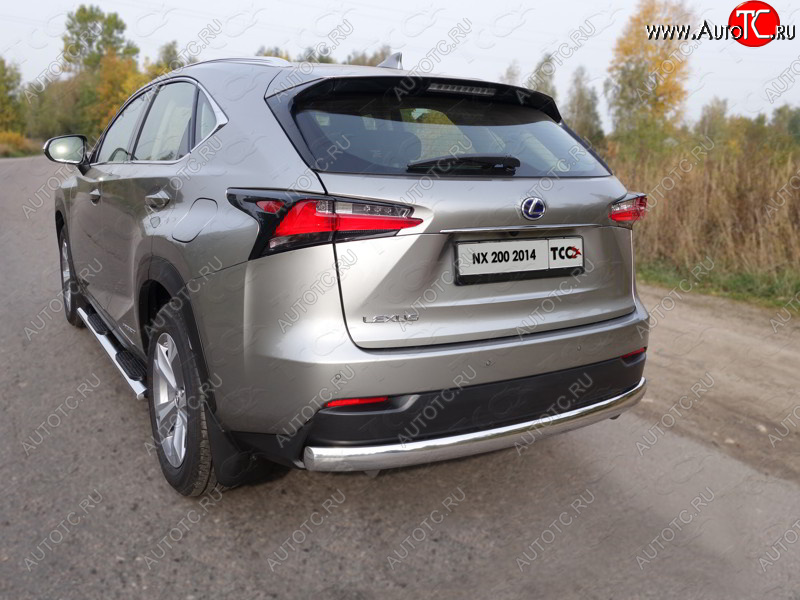 21 999 р. Защита заднего бампера (овальная) ТСС (нержавейка d75х42 мм) Lexus NX200 Z10 дорестайлинг (2014-2017)  с доставкой в г. Пермь