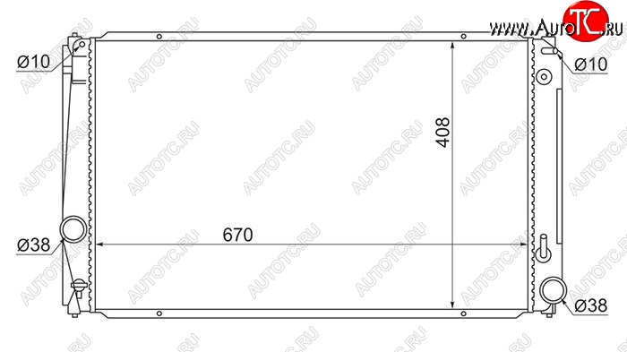 4 399 р. Радиатор двигателя SAT (трубчатый, МКПП/АКПП) Toyota Alphard H20 дорестайлинг (2008-2011)  с доставкой в г. Пермь