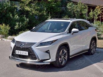 19 299 р. Защита переднего бампера (Ø63 мм, нержавейка, кроме F-Sport) SLITKOFF Lexus RX350L AL20 рестайлинг (2019-2022)  с доставкой в г. Пермь. Увеличить фотографию 2