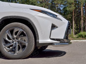 19 299 р. Защита переднего бампера (Ø63 мм, нержавейка, кроме F-Sport) SLITKOFF Lexus RX350L AL20 рестайлинг (2019-2022)  с доставкой в г. Пермь. Увеличить фотографию 3