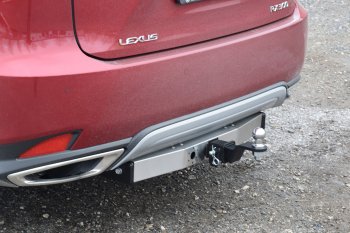 19 939 р. Фаркоп Petroil Tuning (съемный квадрат, с нержавеющей пластиной, кроме F-Sport)  Lexus RX350L  AL20 (2019-2022) рестайлинг  с доставкой в г. Пермь. Увеличить фотографию 2