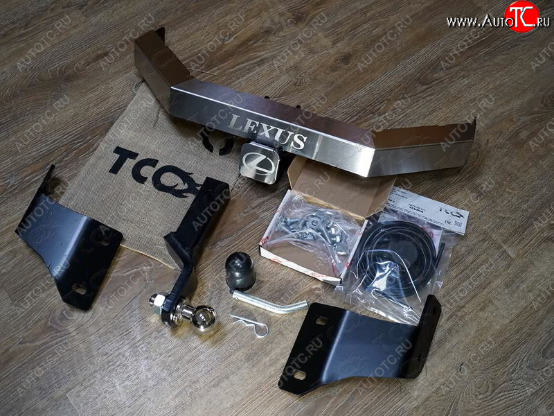 21 199 р. Фаркоп (тягово-сцепное устройство) TCC (надпись Lexus)  Lexus RX350L  AL20 (2017-2022) дорестайлинг, рестайлинг (Оцинкованный, шар E - нержавейка)  с доставкой в г. Пермь